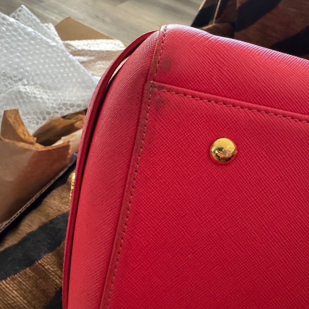 MCM Vibrant Pink Shoulder Bag with Gold Accents with COA - Picture 15 of 16